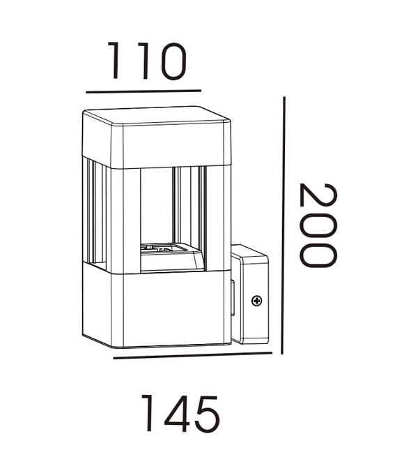 Četverostrano obrubljena zidna svjetiljka Rectangle HR60041 Četverostrano obrubljena zidna svjetiljka Rectangle HR60041