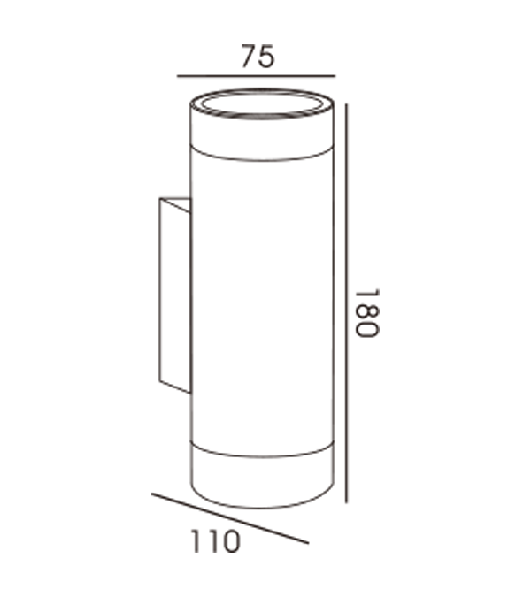 Dvosmjerna zidna svjetiljka od 60 aluminijskih cijevi (AK posebna baza) HR60254 Dvosmjerna zidna svjetiljka od 60 aluminijskih cijevi (AK posebna baza) HR60254