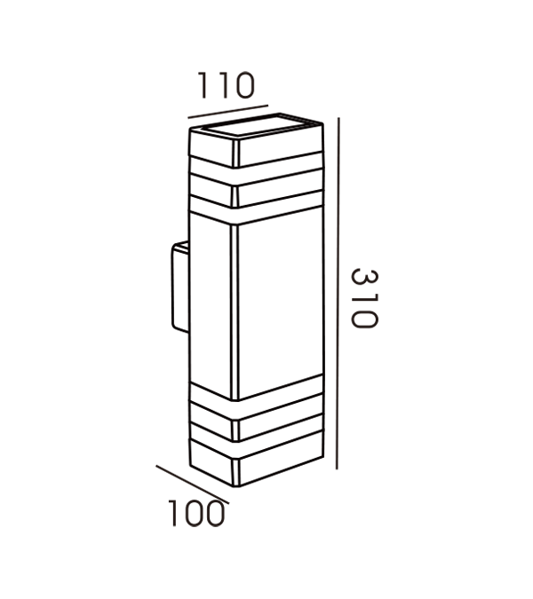 Dvosmjerna dvosmjerna dvosmjerna svjetiljka sa 110 pravokutnih pruga HR60178 Dvosmjerna dvosmjerna dvosmjerna svjetiljka sa 110 pravokutnih pruga HR60178