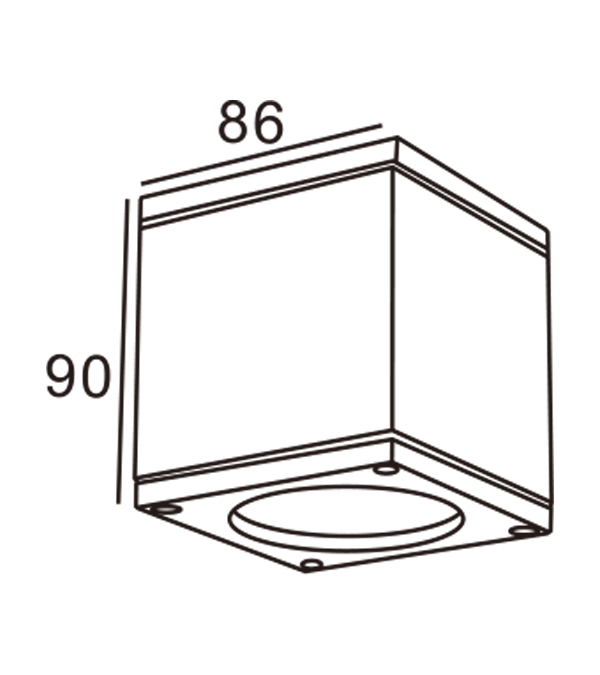 87 Square Square Cylindrical Zidna svjetiljka HR10202 87 Square Square Cylindrical Zidna svjetiljka HR10202