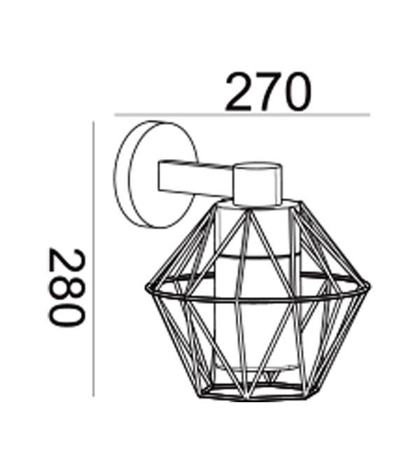 Žičana zidna svjetiljka HR60501 Žičana zidna svjetiljka HR60501