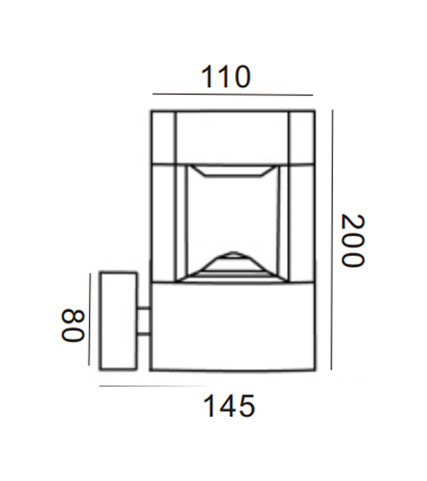 110 Square GX53 Zidna svjetiljka HR60032 110 Square GX53 Zidna svjetiljka HR60032