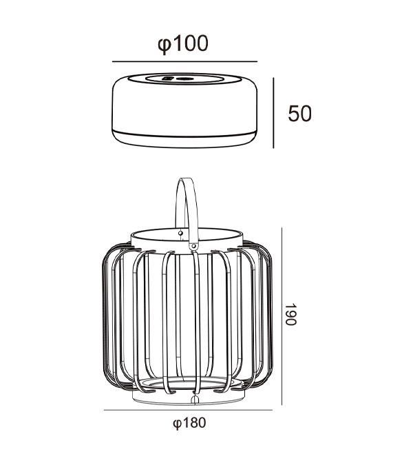 Svjetiljka za punjenje šuplje lampe HR95016 Svjetiljka za punjenje šuplje lampe HR95016