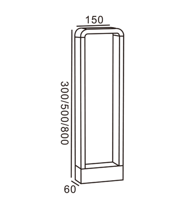 Zaobljena kutna vrtna svjetla HR60071-800 Zaobljena kutna vrtna svjetla HR60071-800