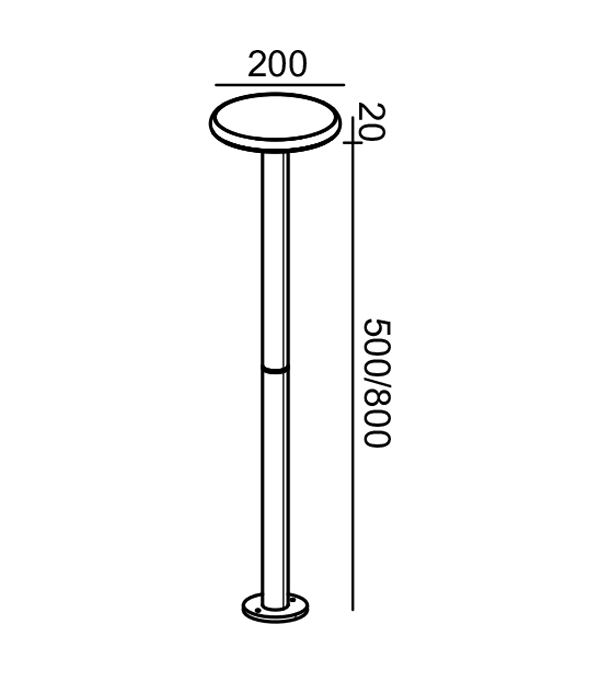 Diskus vrtna svjetiljka HR65033-500 Diskus vrtna svjetiljka HR65033-500