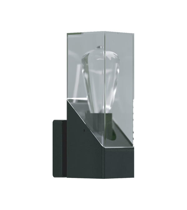 E27 Square Smoke Grey PC zidna svjetiljka HR60133 E27 Square Smoke Grey PC zidna svjetiljka HR60133