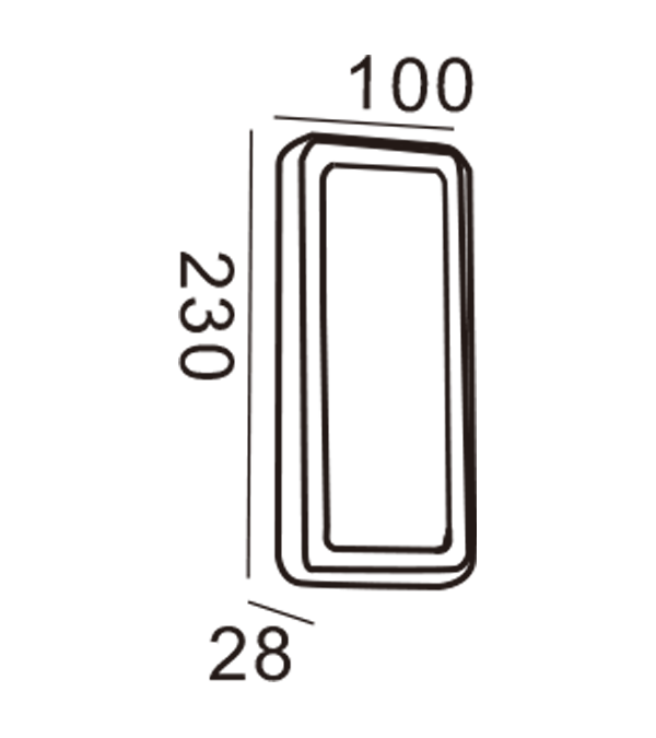 Zidna svjetiljka Apple-Rectangle HR20022 Zidna svjetiljka Apple-Rectangle HR20022